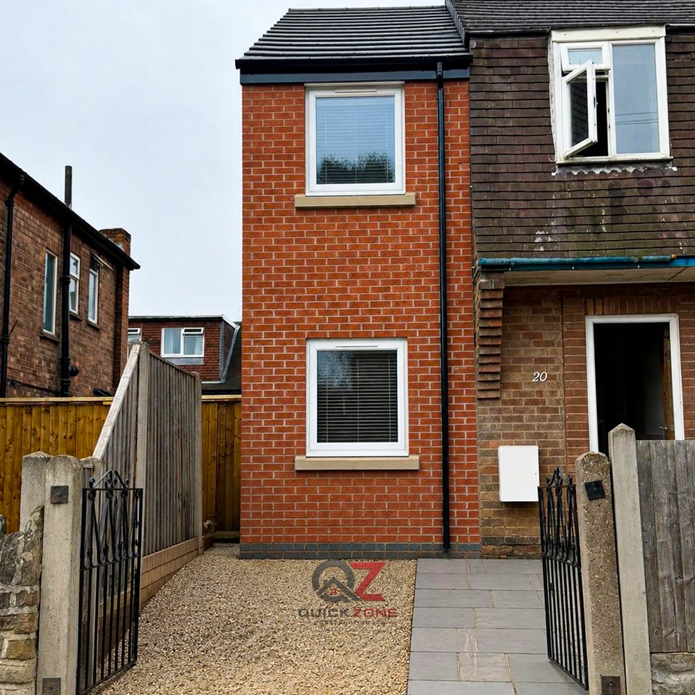 rear home extension with new windows and door installation